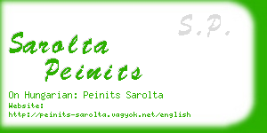 sarolta peinits business card